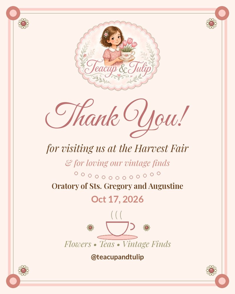 Harvest Fair thank-you